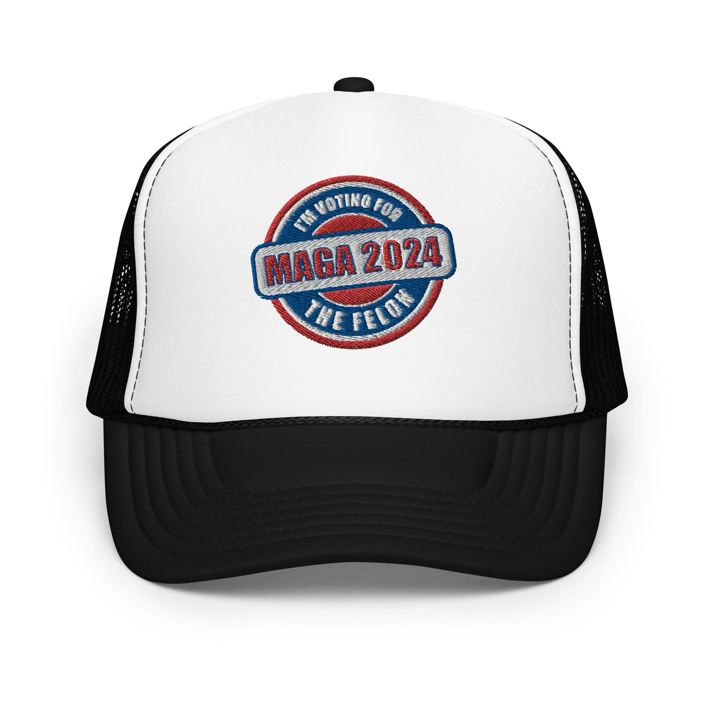 MAGA 2024 Felon, Embroidered Trucker Hat